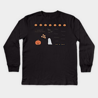 Halloween Week Essentials pack Kids Long Sleeve T-Shirt